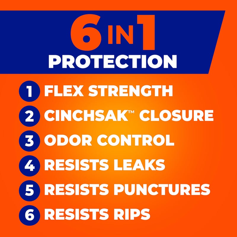 Hefty Ultra Strong 13 Gallon Trash Bags, Tall Kitchen Trash Bags 13 Gallon Size, Resist Leaks, Punctures, and Rips, Continuous Odor Control, Purple, Fabuloso Scent, 110 Bags - Image 3