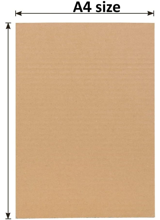 Premify - 10 Pieces Cardboard Sheets, A4 Size Corrugated Sheets For Mailers Made With Kraft Paper, Flat Packaging Inserts For Shipping, Mailing, Arts & Crafts Etc - Image 1