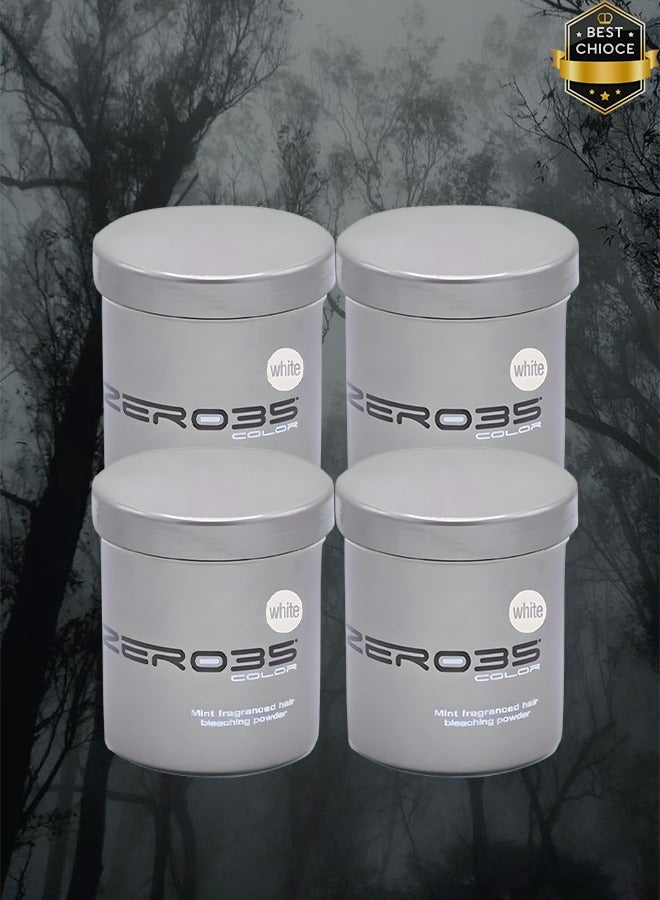 zero35 4 Pieces Mint Fragranced Hair Bleaching Powder White 500ml - Image 1