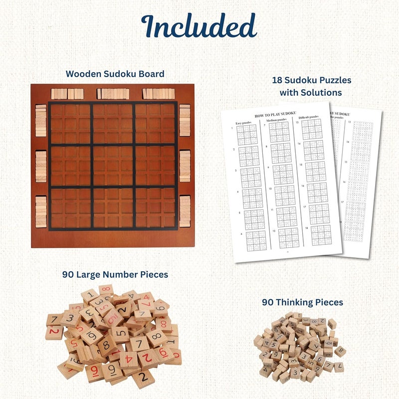 WE Games Wooden Sudoku Board with Storage Slots in Medium Stain - 11.5 in. - Image 5