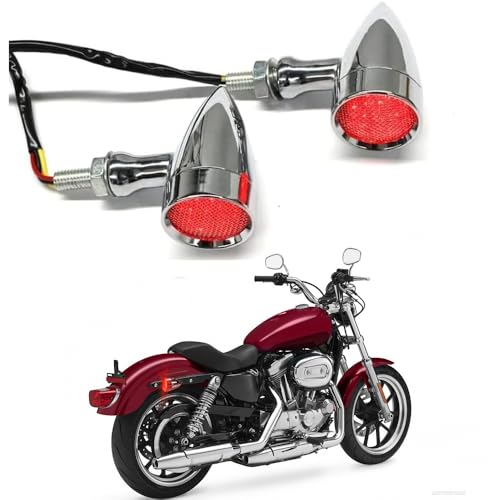 DREAMIZER LED Turn Signals Front Rear 15 LED Motorcycle Lights Super Bright Bulbs Compatible With Harley Honda Yamaha Suzuki and More - Image 1