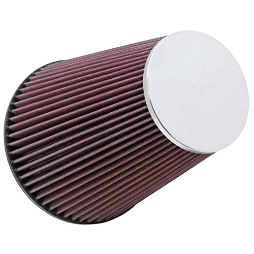 K+N K&N High-Flow Original Lifetime Universal Clamp-On Air Filter: High Performance, Premium, Washable: Flange Diameter: 6 In, Filter Height: 9 In, Flange Length: 0.625 In, Shape: Round Tapered, RC-5046 - Image 1