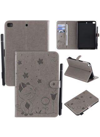Case Cover For iPad mini 5 / 4 / 3 / 2 / 1 Cat Bee Embossing Pattern Horizontal Flip Leather Case with Holder & Card Slots & Wallet & Pen Slot & Wake-up / Sleep Function Grey - pzsku/Z093FEB29DB8EF9FC548BZ/45/_/1708915511/39552708-0a71-438a-8202-3a81faf27e9a