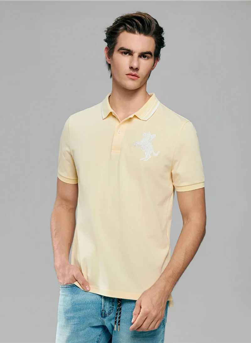 Men's Slim Cotton Lycra Napoleon Polo