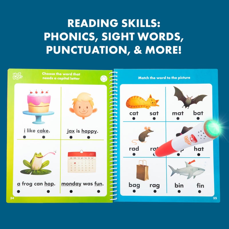 Educational Insights Hot Dots Let's Learn Kindergarten Reading Set - Kindergarten Workbooks with Interactive Pen, Homeschool Learning Activities, Learn to Read Activity Books for Kids Ages 5+ - Image 5