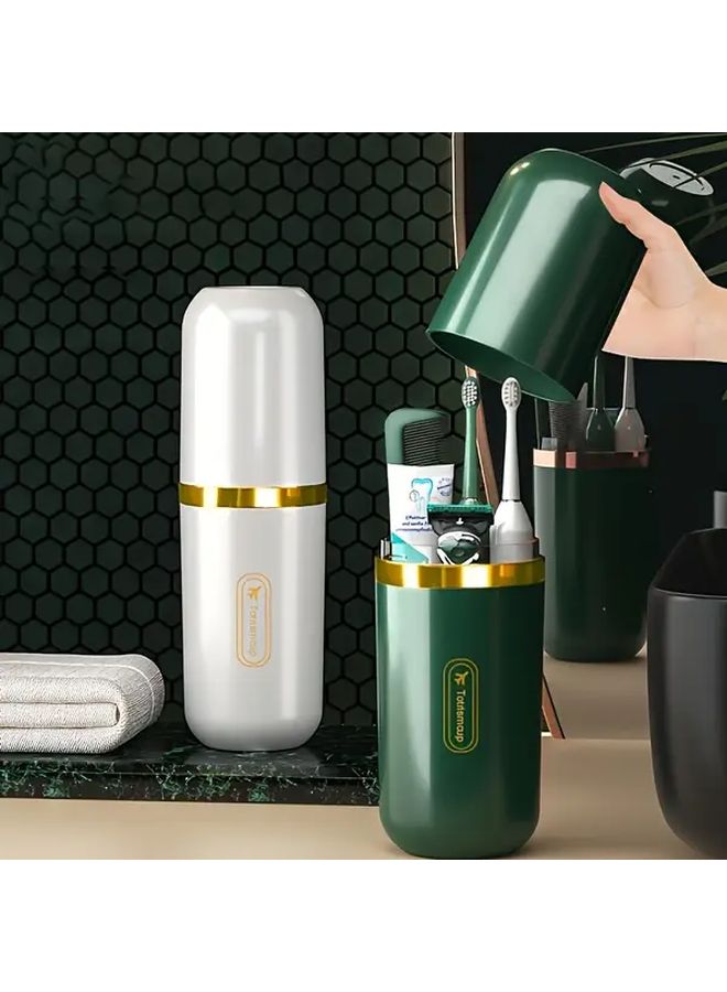 White Portable Travel Toothbrush And Toothpaste Storage Set Includes Toothbrush Toothpaste Mouthwash Cup Lightweight Odorless No Power Required For Home And Outdoor Use Perfect Holiday Gift - Image 5