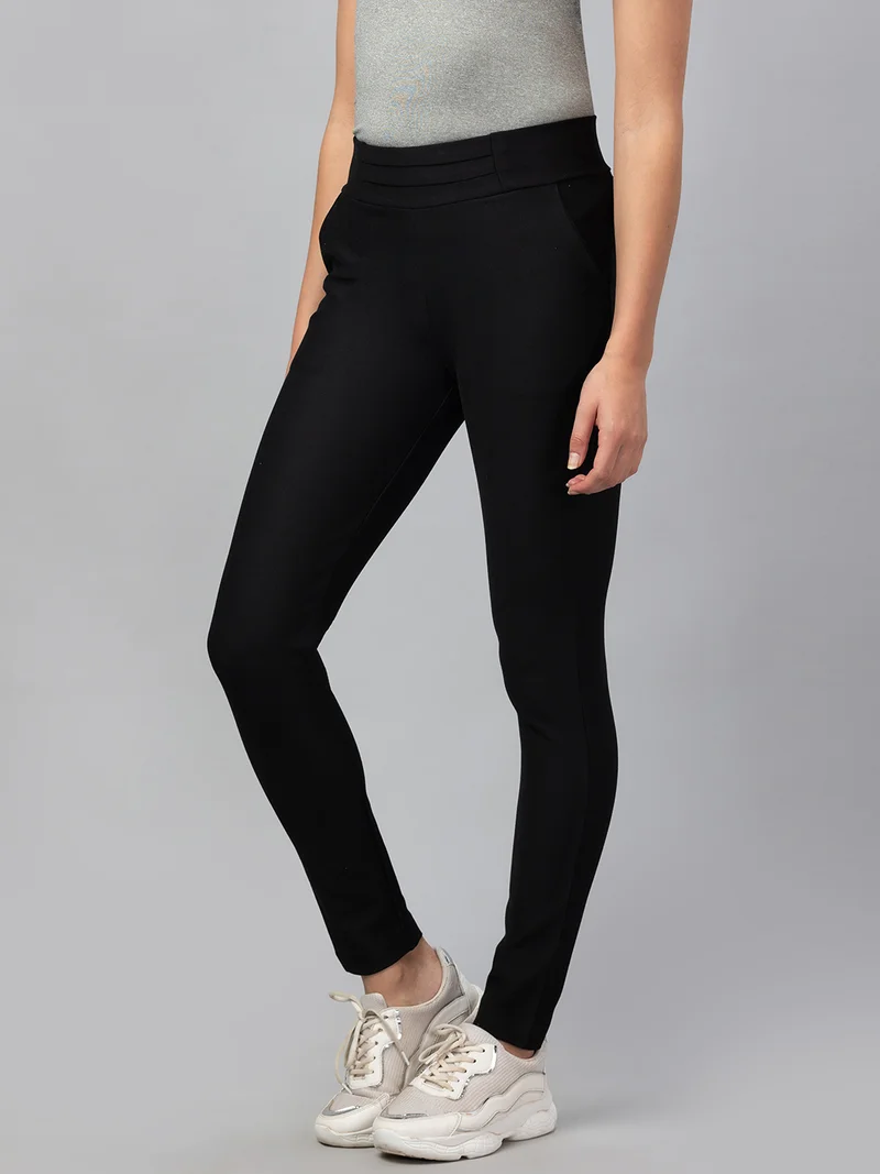globus Women Stretchable Skinny Fit Formal Treggings