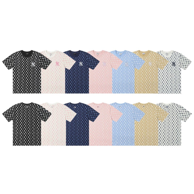 Correct Version Mib26Ss High-Quality Retro Floral Full-Print Embroidery Loose Casual Versatile T-Shirt Unisex Short-Sleeve Trendy - Image 2