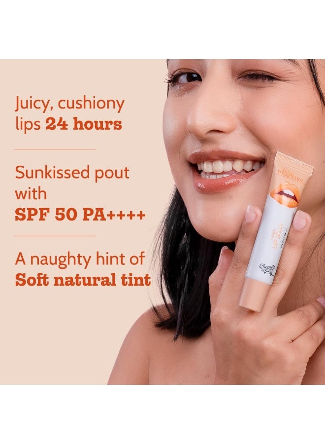 Chemist at Play Peach Tinted Lip Balm for Dry, Chapped & Pigmented Lips | Gives 24 hours moisturization | SPF 50 PA++++ | Has 2% Kojic Acid, Hyaluronic Acid, ceramides & Peptides | 10gms - Image 3
