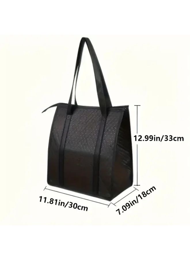 Blue Non Woven Reusable Shopping Bag Durable Lightweight Tote For Groceries Travel Beach - Image 3