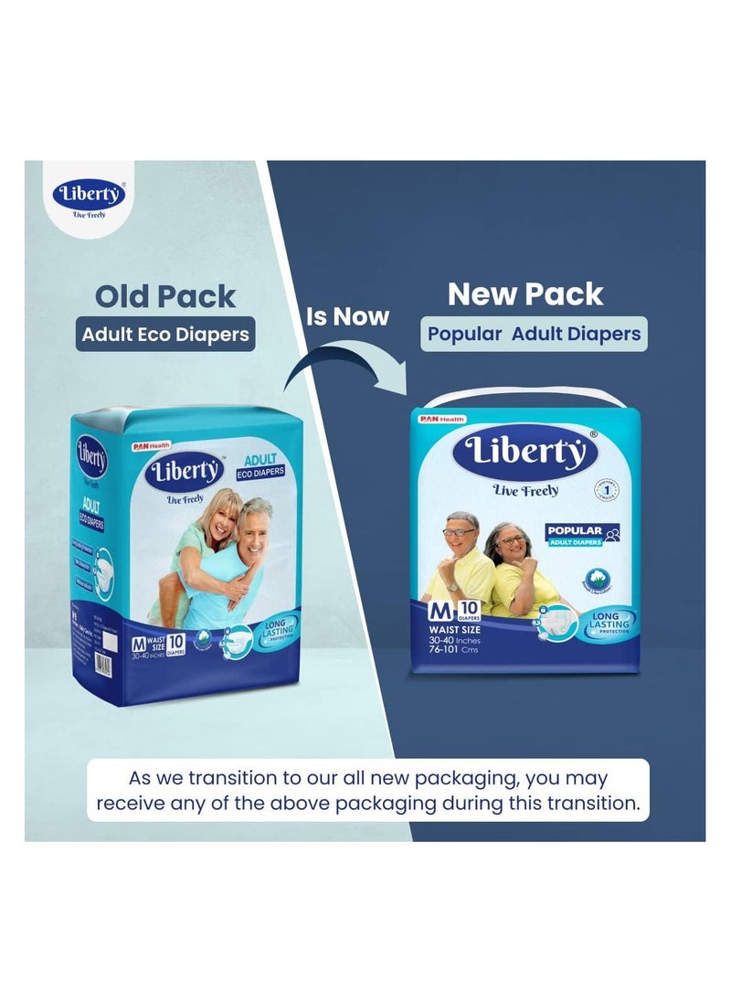 Liberty - Liberty Eco Adult Diaper Medium (30-40 Inch) 10 Units - Image 1