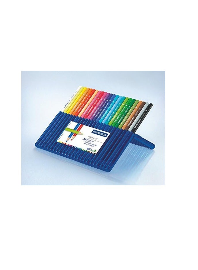 شتدلر أقلام تلوين مثلثة من إيرجوسوفت، 24 قطعة، متعددة الألوان - Image 2