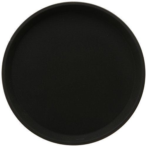 Winco Winco Easy Hold Round Tray, 11-Inch, Black  - Image 1