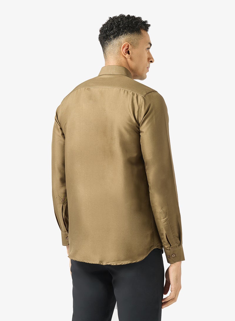 Robert Wood Bio-Wash Solid Cotton Shirt - Image 2