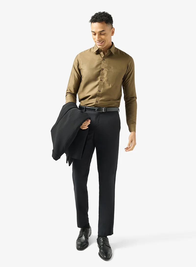 Robert Wood  Bio-Wash Solid Cotton Shirt for Men | Best Price UAE