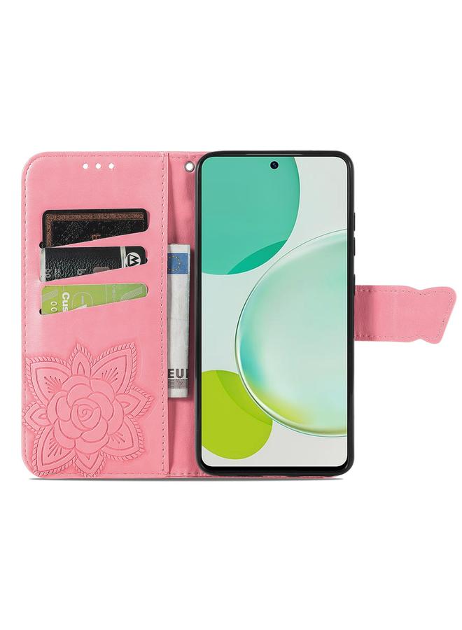 S-TOP Case For Huawei nova 11i / Enjoy 60 Pro Butterfly Love Flower Embossed Flip Leather Phone Case - Image 3