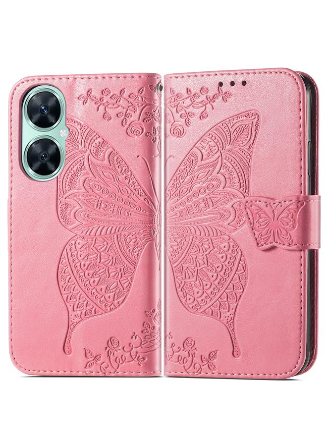 S-TOP Case For Huawei nova 11i / Enjoy 60 Pro Butterfly Love Flower Embossed Flip Leather Phone Case - Image 2