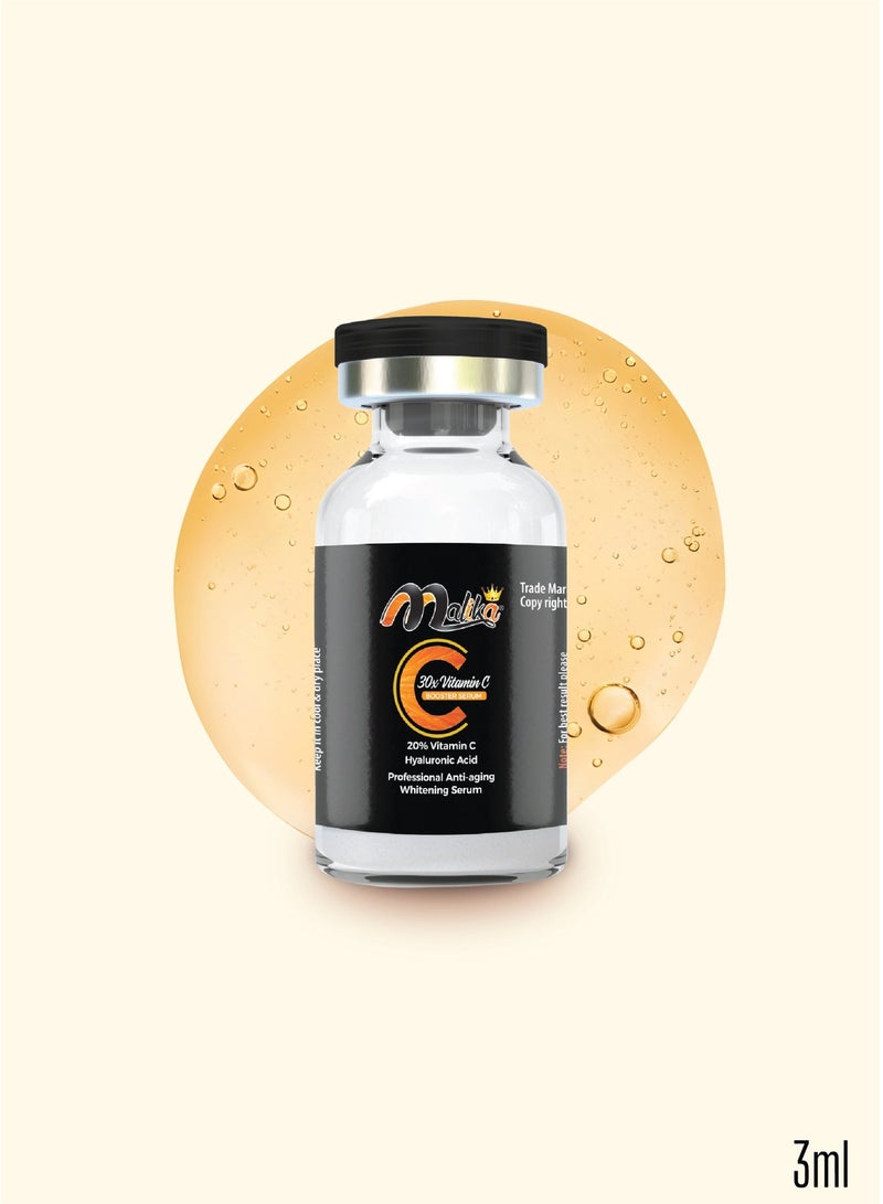 Malika 30X Vitamin C Serum 3ml | Trial Size | Brightening Serum | Dark Spot Corrector | Korean Skin Care - Image 1