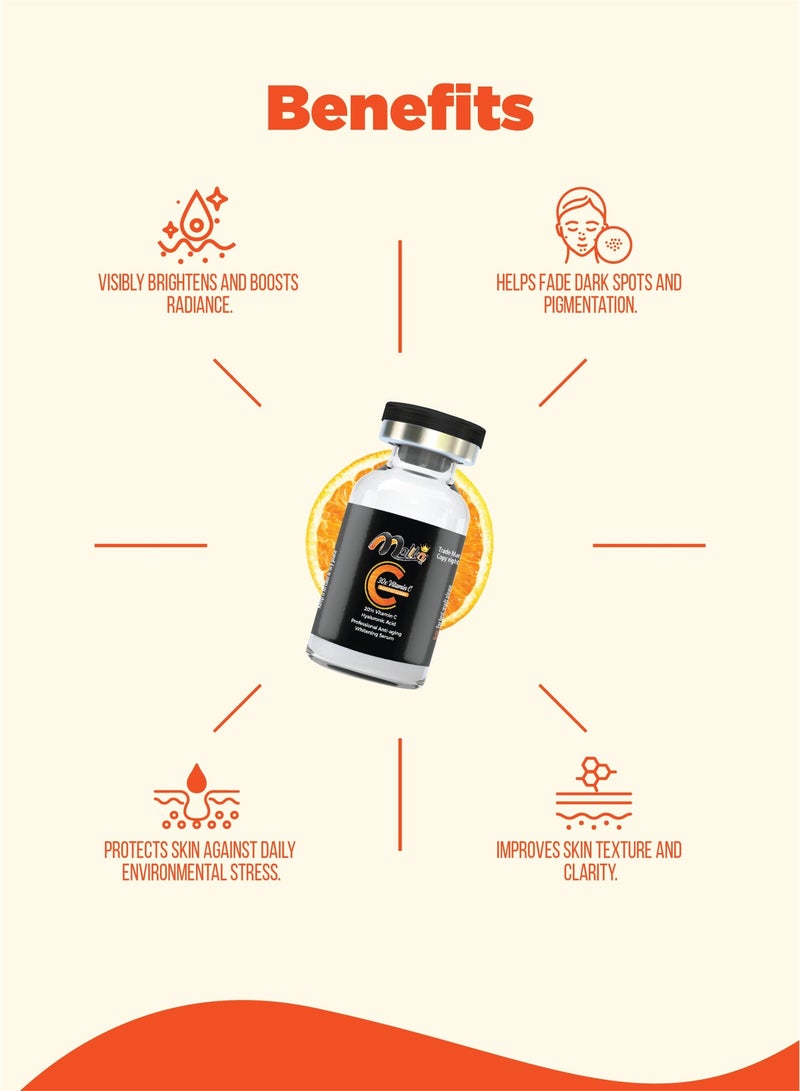 Malika 30X Vitamin C Serum 3ml | Trial Size | Brightening Serum | Dark Spot Corrector | Korean Skin Care - Image 2
