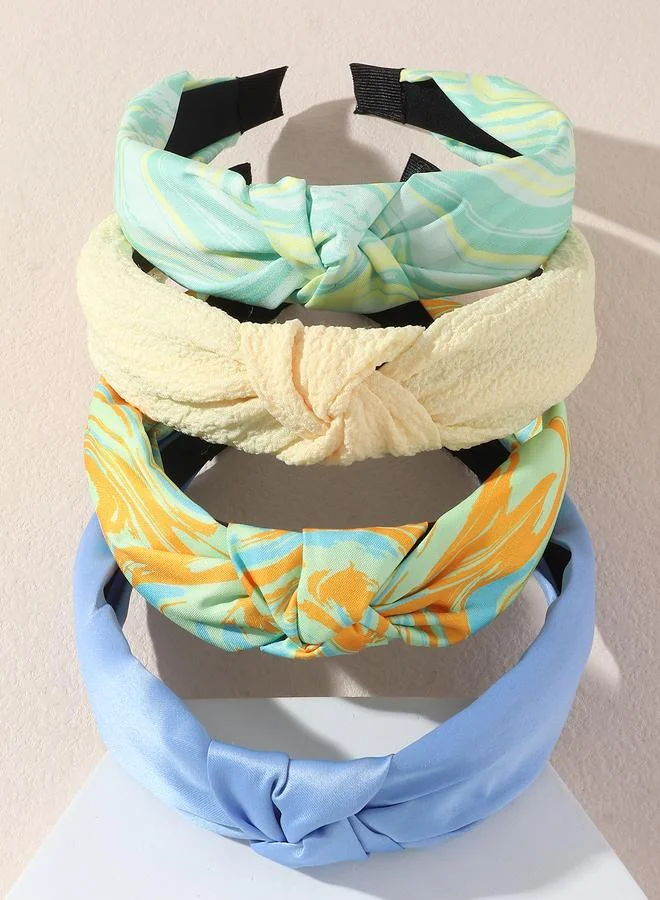 تايك تو Set of 4 - Printed Knot Headband