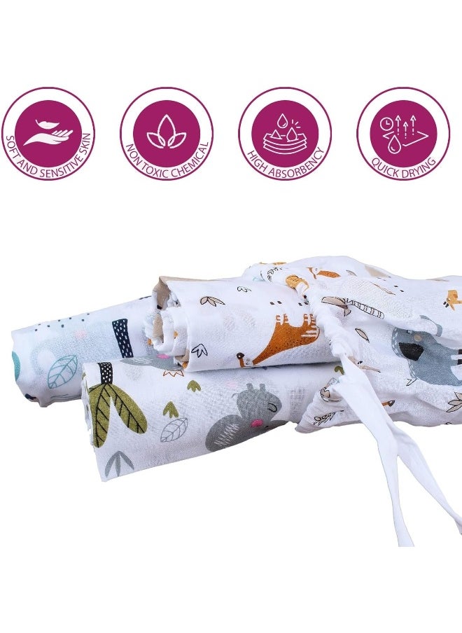 Trance Home Linen Trance Home Linen Super Soft 100% Cotton Malmal Swaddle Cloth Baby Wrap  - Image 2
