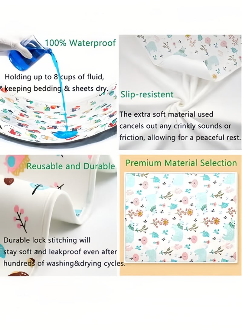Optico Baby Waterproof Bed Pad, Waterproof Bed Wetting Pad Toddler Potty Training Pad Baby Wateproof Pad Mat Non-Slip Baby Diaper Changing Pad Reusable Incontinence Underpad Soft Urine Pad for Kids/ Adult/ Pets - Image 4