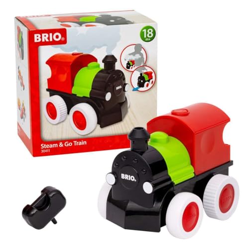 Brio قطار بخاري BRIO 30411 للعب للأطفال الصغار ومرحلة ما قبل المدرسة من عمر 18 شهرًا وما فوق - Image 1