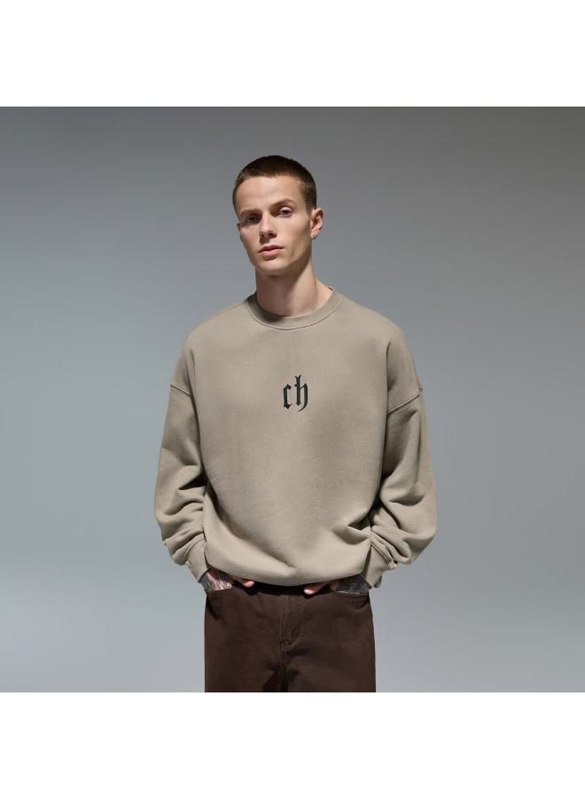 Chinism Men's Sweatshirt Spring And Autumn Classic Simple Couple Heavyweight American Style Long Sleeve Casual Crewneck Pullover Hoodie - Image 1