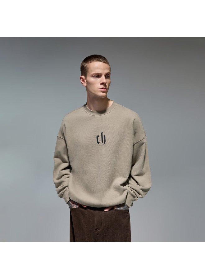 Chinism Men's Sweatshirt Spring And Autumn Classic Simple Couple Heavyweight American Style Long Sleeve Casual Crewneck Pullover Hoodie - Image 3