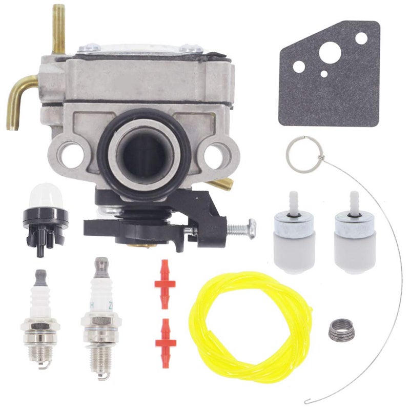 Hutdkte Hutdkte 753-08323 Carburetor + AC04122 Fuel Line Kit for Troy-Bilt TB6044XP TB685EC TB635EC MTD AC8 TEC 41CDZ47C799 with 753-08319 Primer Bulb Fuel Line Kit  - Image 2