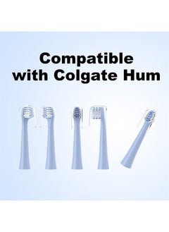 CILGEWH Replacement Toothbrush Heads 10 Pack Compatible with Colgate Hum Connected Smart Battery Electric Toothbrush Head, Blue  - Image 2