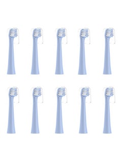 Replacement Toothbrush Heads 10 Pack Compatible with Colgate Hum Connected Smart Battery Electric Toothbrush Head, Blue