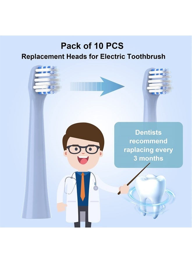CILGEWH - Replacement Toothbrush Heads 10 Pack Compatible with Colgate Hum Connected Smart Battery Electric Toothbrush Head, Blue - Image 1
