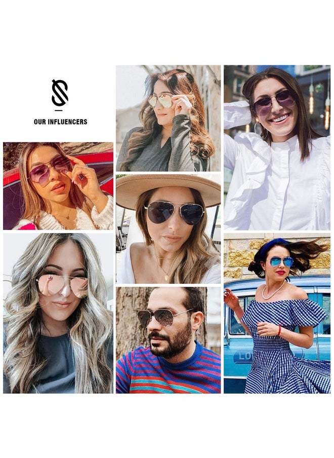 Sojos Men'S Women'S Sunglasses, Classic Semi Metal Frame Sj1106 With Silver Frame/Gradient Silver Mirrored Lens  - Image 3