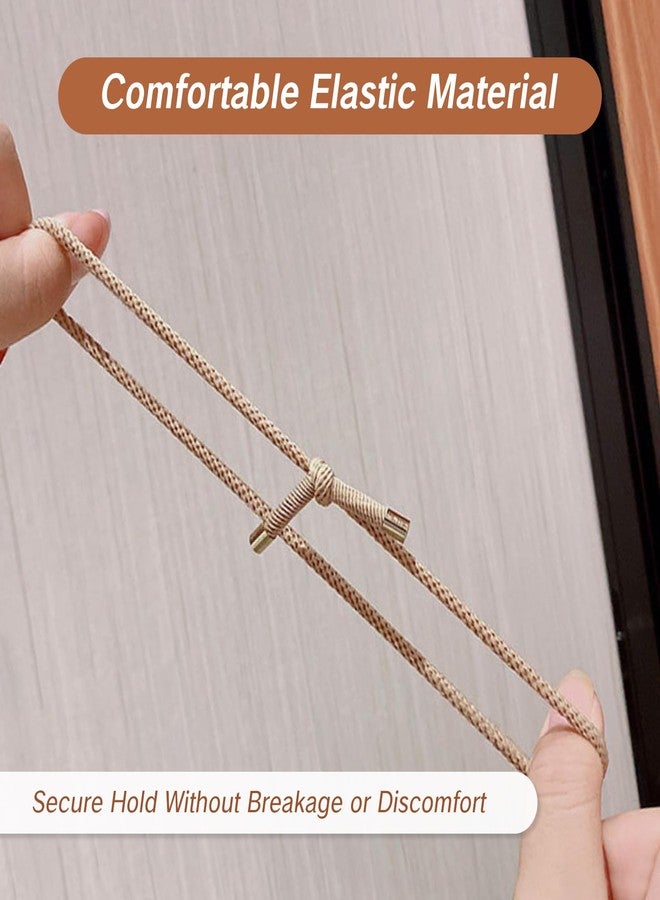 مجموعة NIIIYTYB من 10 ربطات شعر معقودة تشبه الأساور، بتصميم بوهيمي أنيق، مثالية لتثبيت ذيل الحصان، مع ربطة ذهبية لطيفة على شكل سوار للنساء، وإكسسوارات شعر مرنة أنيقة للاستخدام اليومي. - Image 5