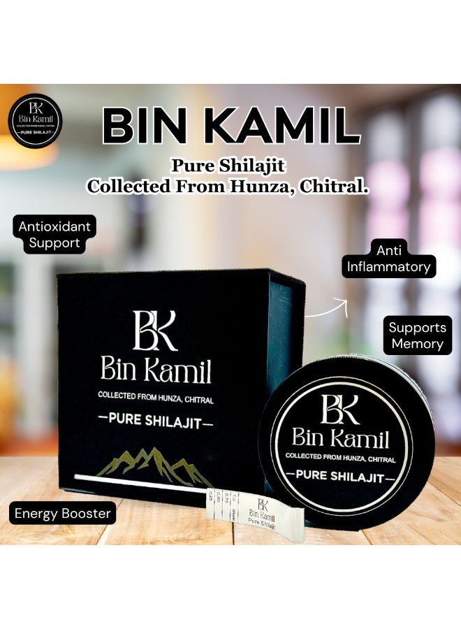 Bin Kamil Pure Shilajit – Premium Quality Resin – Collected from Hunza & Chitral – 25g - Image 1