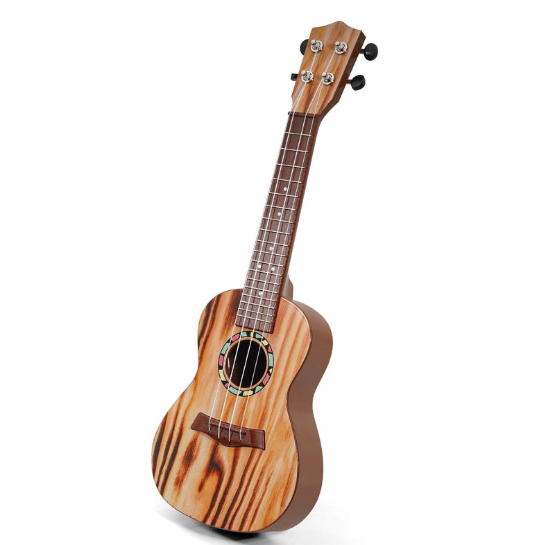 Raimy Kids Guitar Ukulele 21in Ukulele Guitar Toys for Kids Ages 3 4 5 6 7 Year Old Boys Girls Simulated Sound Quality Music Instruments Learning Education Yellow - Image 2
