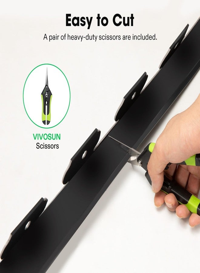 VIVOSUN Landscape Edging Kit 33ft Long 2in High, No-Dig Plastic Garden Border Edging with 30 Anchoring Spikes & Scissors, Black - Image 5