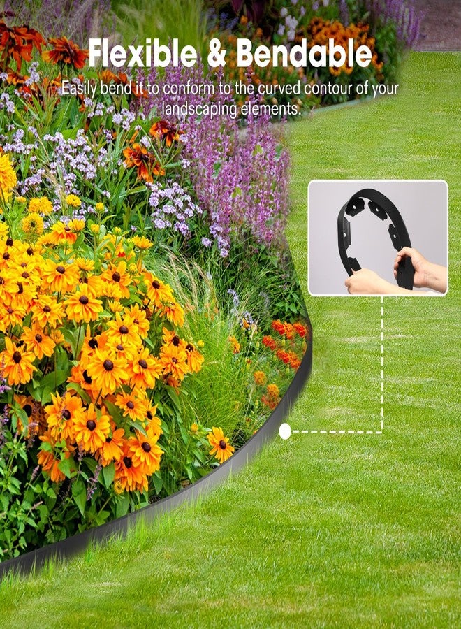 VIVOSUN Landscape Edging Kit 33ft Long 2in High, No-Dig Plastic Garden Border Edging with 30 Anchoring Spikes & Scissors, Black - Image 3