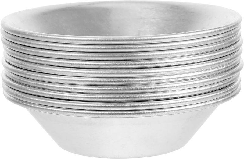 10pcs Aluminum Alloy Egg Tart Molds Small Tartlet Pudding Cup Baking Pan Set for Home Dessert and Steaming Use - Image 1