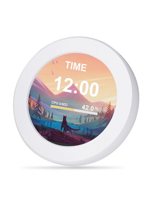Portable 2.1in IPS Water-Cooled Secondary Screen Comapct Round LCD Display Computers Host CPU GPU Temperature Monitoring Screen