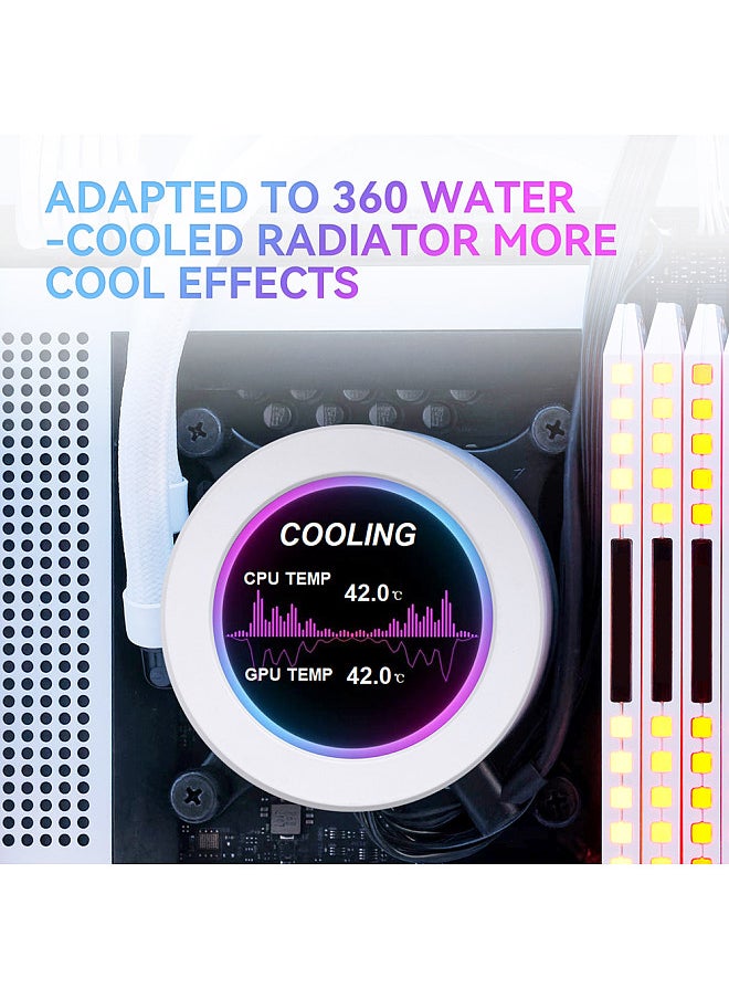 Generic Portable 2.1in IPS Water-Cooled Secondary Screen Comapct Round LCD Display Computers Host CPU GPU Temperature Monitoring Screen  - Image 2