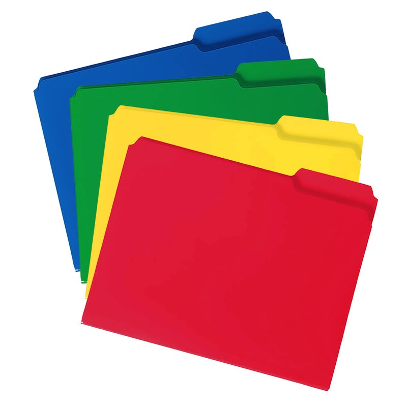 Smead Poly File Folder, 1/3-Cut- Tab Letter Size, Assorted Colors, 24 per Box (10500) - Image 2