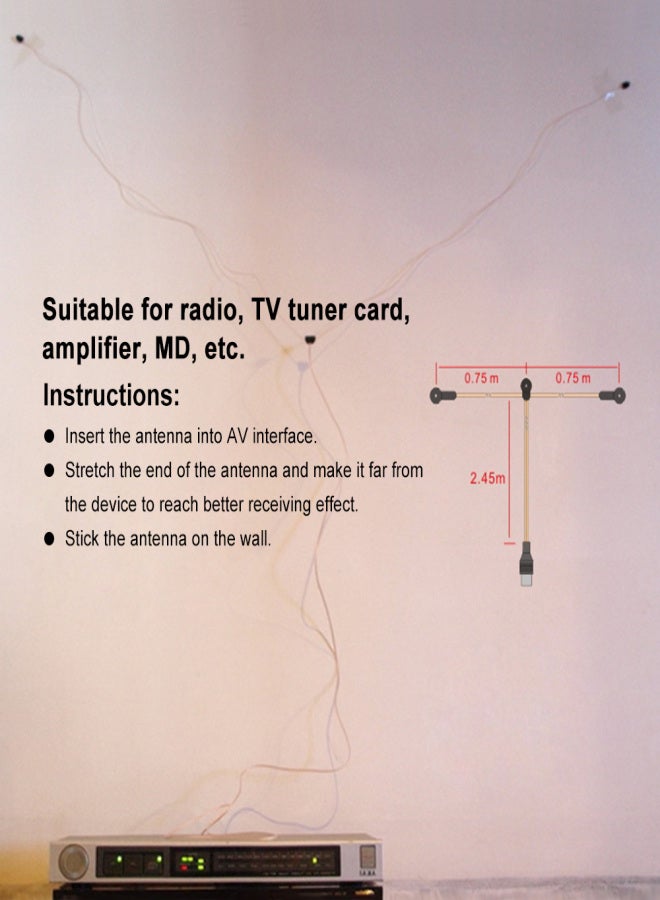 108 Radio Antenna for TV Tuner Card Amplifier MD Desktop Radio Receive FM Signal Radio Antenna - Image 3