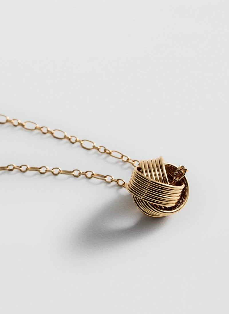 MANGO Interlocking Hoops Pendant Chain Necklace  - Image 2