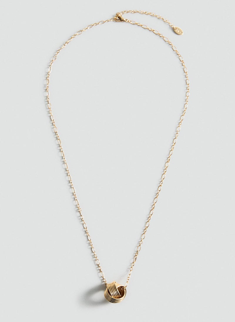 MANGO Interlocking Hoops Pendant Chain Necklace  - Image 1