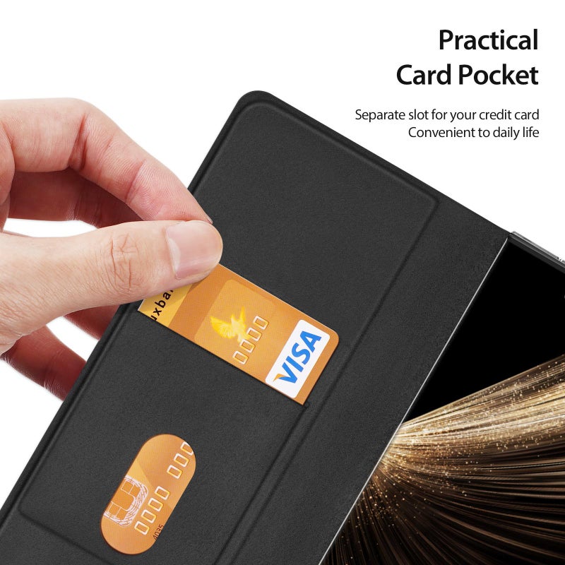 دوكس دوتشيز جراب هاتف For Honor Magic V5 Bril Series Pu + TPU (أسود) - Image 5