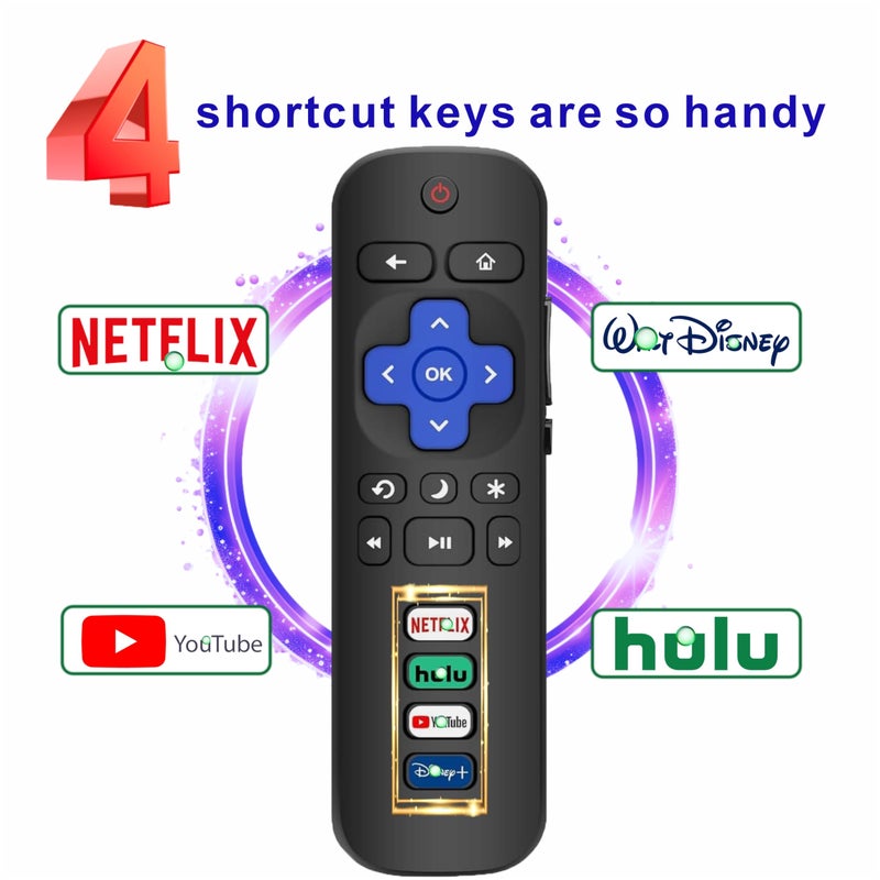 B BraiNice Compatible with Roku TV Remote Control Replacement, (Pack of 2), TCL Roku, Hisense, Sharp, Onn Roko, Element, RCA Roko Smart TV Series (No Voice, Not for RokuStick/Box). 1 Year Warranty - Image 5