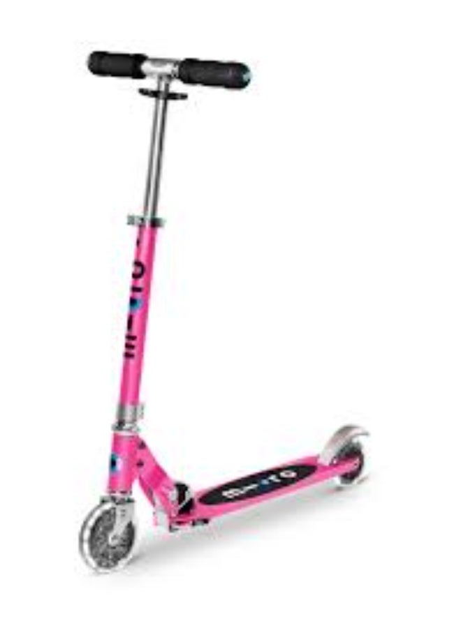 مايكرو Micro Kickboard | Mini Deluxe Glow Plus LED Scooter | Adjustable Handlebar | Lean-to-Steer | Lightweight | Three-Heel | Kids Ages 2-5 yrs (Frosty Pink) - Image 1