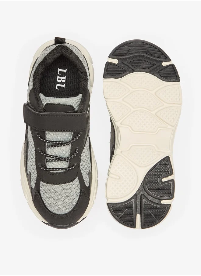 LBL by Shoexpress Boy's Panelled Shoes with Hook and Loop Closure